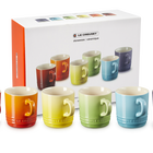 Stoneware Rainbow Set of 6 Cappuccino Mugs image number 1